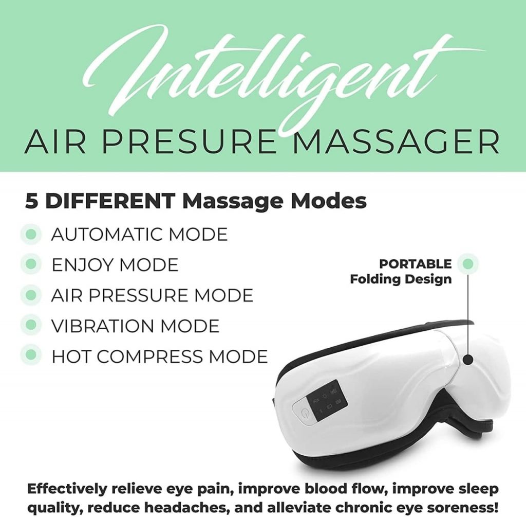 دستگاه ماساژور چشم بلوتوث دار لرزشی چند کاره Eye Massager
